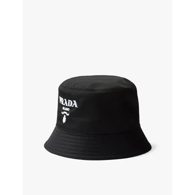 PRADA WOMENS BLACK RE-NYLON POLYAMIDE BUCKET HAT
