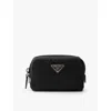 Prada Womens Black Re-nylon Recycled-polyamide Pouch In Black