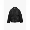 Prada Buttoned Down Jacket In Black