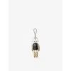 Prada Womens  Robot Saffiano Leather Bag Charm In Gold