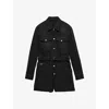 Prada Kurzer Jumpsuit Aus Denim In Black