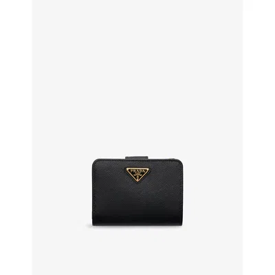 Prada Womens Black Small Saffiano Leather Wallet