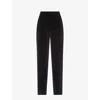 Prada Velvet Straight Trousers In Black