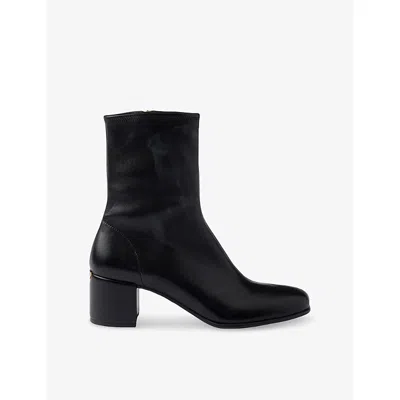 Prada Womens Black Stretch Nappa Leather Ankle Boots Eur 39.5 / 6.5 Uk