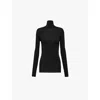 Prada Superfine Wool Turtleneck Sweater In Black