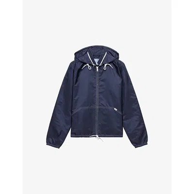 PRADA WOMENS BLUE LIGHTWEIGHT RE-NYLON BLOUSON JACKET