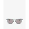 Prada Womens Pr A17s Square-frame Acetate Sunglasses Blue In Blue