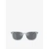 Prada Womens Pr A21s Square-frame Acetate Sunglasses Blue In Blue