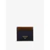 Prada Womens Blue Re Nylon And Leather Wallet