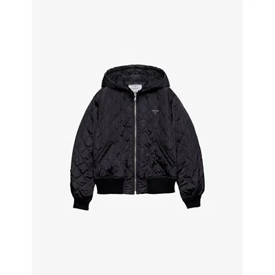 Prada Womens Blue Re Nylon Lightweight Quilted Woven Jacket