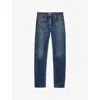 Prada Womens Blue Slim-fit Selvedge-denim Jeans In Blue