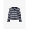 Prada Bouclé Cardigan In Blue