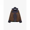 Prada Womens Blue Technical Hooded Woven Blouson Jacket