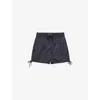 Prada Womens Blue Triangle-logo Re-nylon Shorts In Black