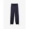 Prada Womens Blue Triangle-logo Relaxed Re-nylon Jogging Bottoms