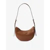 Prada Womens  Arqué Small Leather Shoulder Bag In Brown