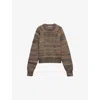 Prada Rundhalspullover Aus Wolle Und Kaschmir In Brown