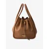 Prada Womens Brown Darling Leather Mini Bucket Bag