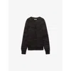 Prada Womens Brown Oversized-fit Ribbed-knit Wool And Cashmere-blend Cardigan In Black