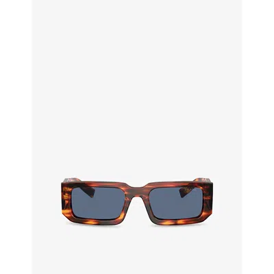Prada Womens Pr 06ys Tortoiseshell-pattern Acetate Sunglasses Brown