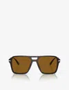 Prada Womens Brown Pr 20ys Pilot-frame Acetate Sunglasses In Brown