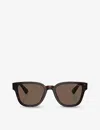 Prada Womens Brown Pr A04s Pillow-frame Acetate Sunglasses In Brown