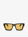Prada Womens Brown Pr A06s Pillow-frame Acetate Sunglasses In Brown