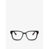 Prada Womens Brown Pr A09v Square-frame Tortoiseshell Acetate Eyeglasses In Brown