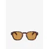 Prada Womens Pr A16s Phantos-frame Acetate Sunglasses Brown In Brown