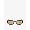 Prada 0pr D06s Rectangular Tortoiseshell Sunglasses In Multi