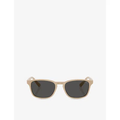Prada Womens Brown Pr D13su Square-frame Acetate Sunglasses In Nude