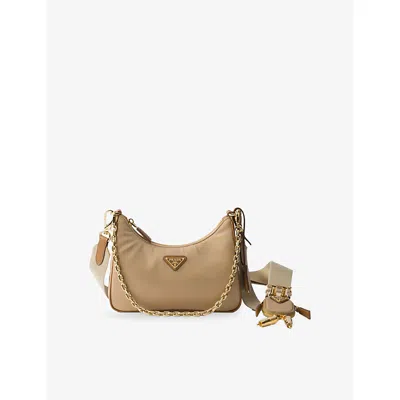 PRADA WOMENS BROWN PRADA RE EDITION 2005 NYLON SHOULDER BAG