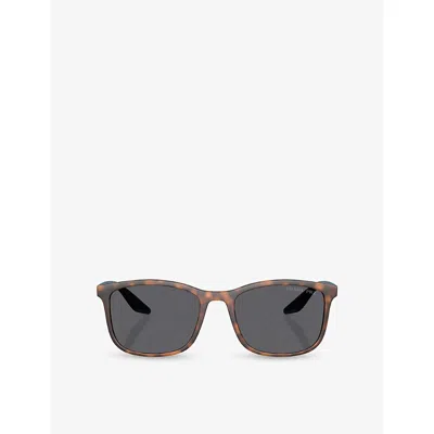 Prada Womens Ps A08s Polarised Pillow-frame Injected Sunglasses Brown