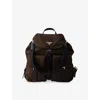 Prada Womens Brown Re Nylon Woven Backpack In Brown