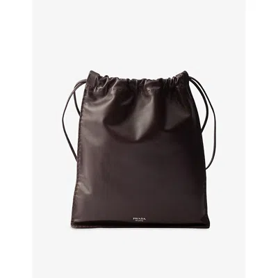 Prada Womens Brown Wish Nappa Leather Pouch