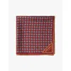 Prada Womens Burgundy Branded Paisley-pattern Square Silk Scarf