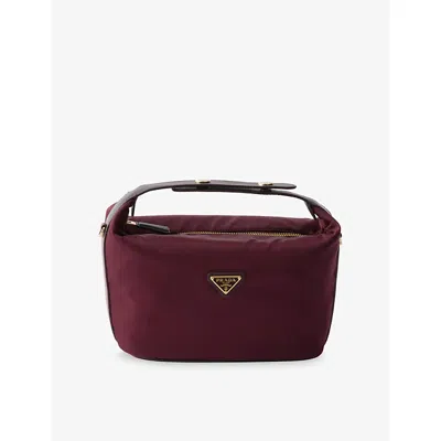Prada Womens Burgundy Chérie Re-nylon Mini Bag In Blue