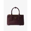 Prada Womens Burgundy Galleria Mini Leather Tote Bag