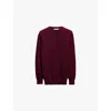 Prada Crew-neck Cashmere-wool Jumper In Burgundy