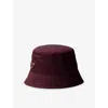 Prada Womens Burgundy Logo-plaque Nylon Bucket Hat In Burgundy