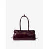 Prada Womens Burgundy Medium Leather Shoulder Bag
