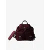 Prada Womens  Re-nylon Drawstring Nylon Backpack In Burgundy
