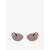 Prada Metal Pr65zs Sunglasses In Gold Brown