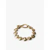 Prada Cut-out Chain Bracelet In Gold/silver