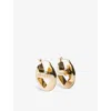 Prada Triangle Hoop Earrings In Gold/silver