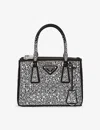 Prada Womens Gold/silver Galleria Mini Crystal-embellished Satin Bag