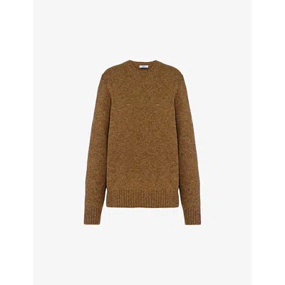 Prada Wool And Cashmere Crew-neck Sweater In Green