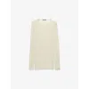 Prada Womens Green Ribbed Slim-fit Cashmere And Silk-blend Jumper
