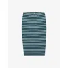 Prada Sheath Midi Skirt In Green