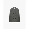 Prada Womens Grey Double-breasted Prince Of Wales Checked Cotton Jacket In Grey